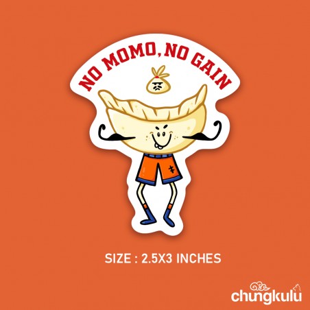 No Momo No Gain | Fridge Magnet