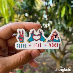 Peace Love Yoga | Sticker