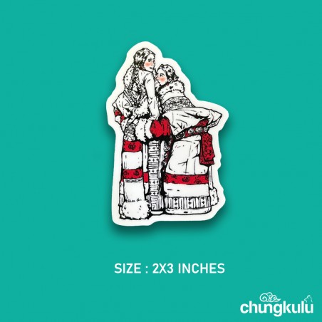 Two Girl in Chupa | Sticker