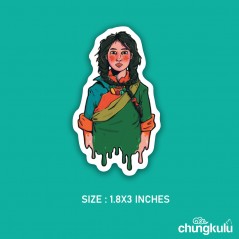 Girl in Green Chupa | Sticker