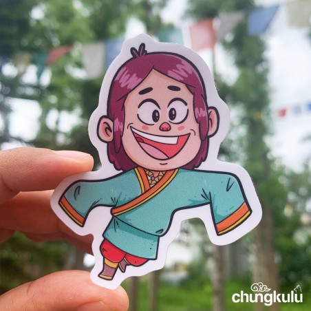 Girl in Blue Chupa | Sticker