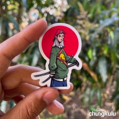 Boi with Japanese Sword | Sticker